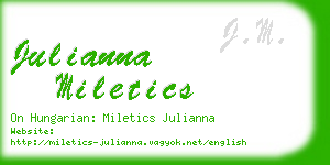 julianna miletics business card
